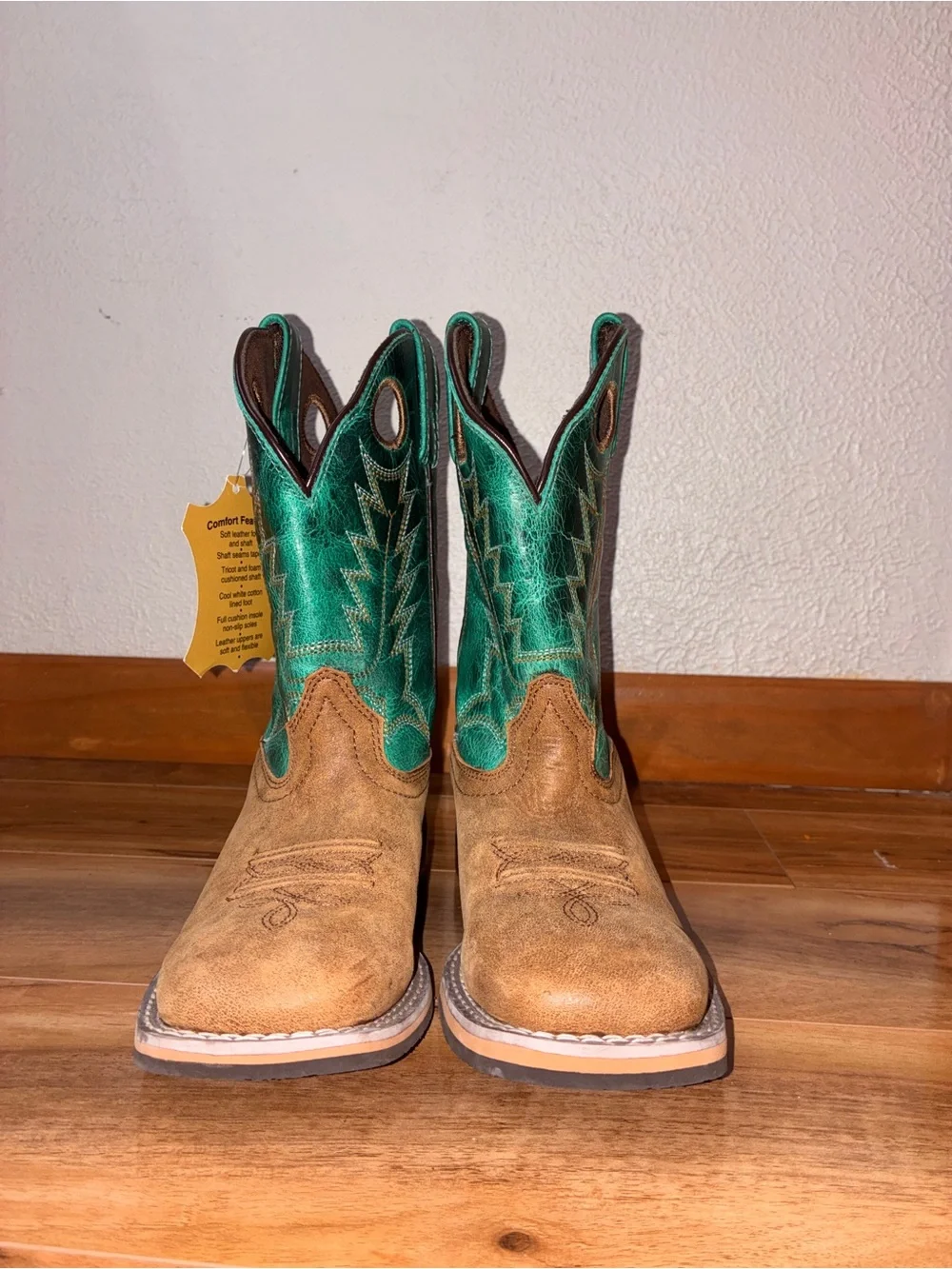 Smokey Mountain Kid’s Jesse Western Cowboy Cowgirl Boots- turquoise- size 3